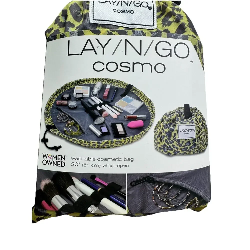 Lay-n-Go Cosmo Drawstring Cosmetic‎ & Makeup Bag Organizer Toiletry Bag Travel